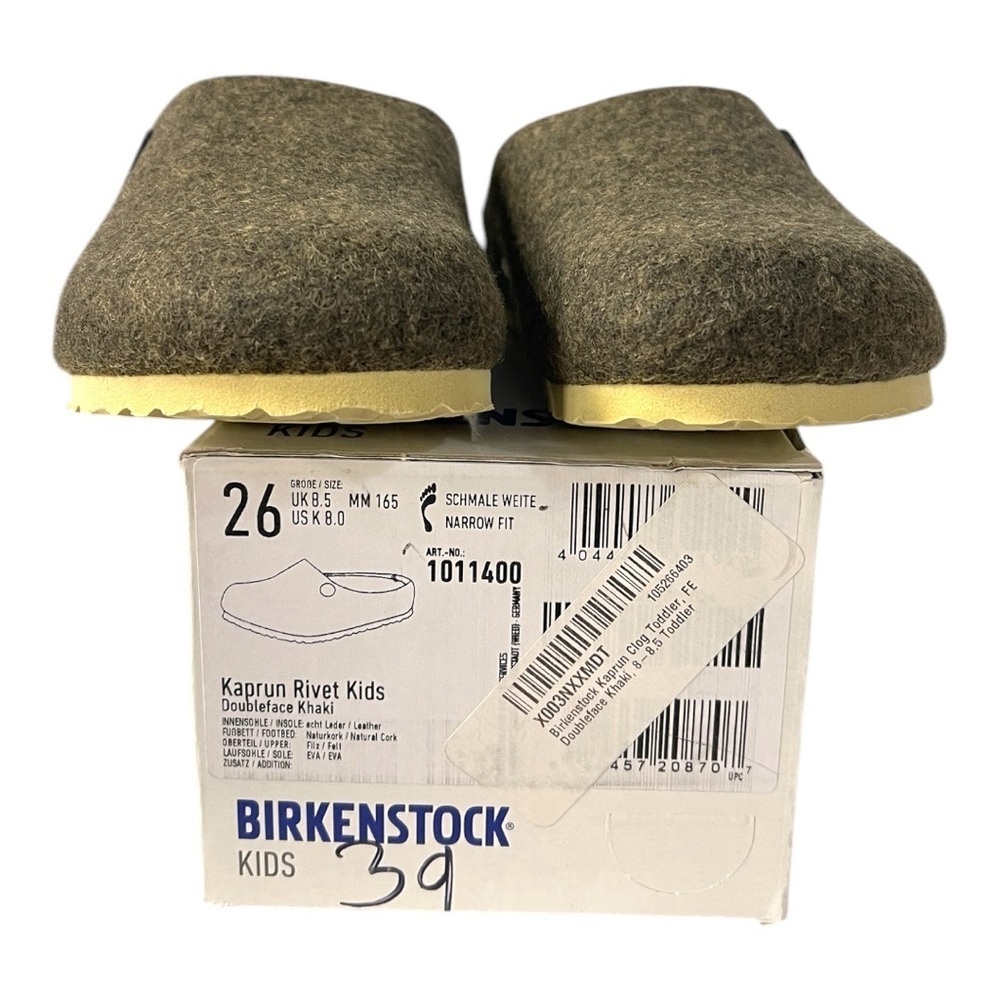 Birkenstock Kaprun Rivet Kids Clogs Khaki EU 26 US 8 Toddler - Picture 6 of 6